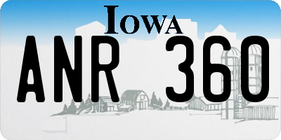 IA license plate ANR360