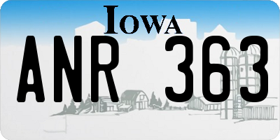 IA license plate ANR363