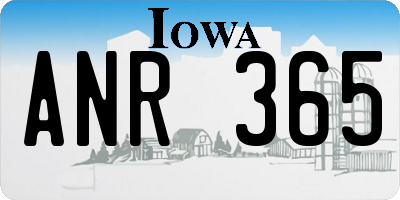 IA license plate ANR365