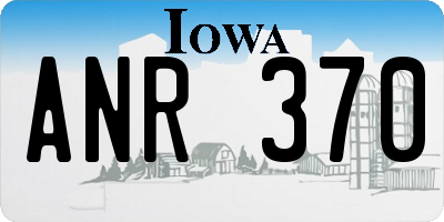 IA license plate ANR370