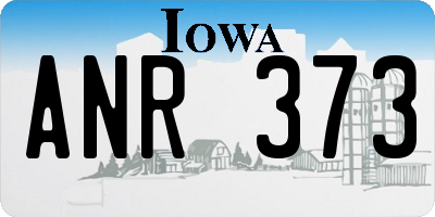 IA license plate ANR373