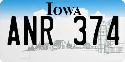 IA license plate ANR374