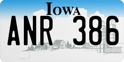 IA license plate ANR386