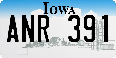 IA license plate ANR391