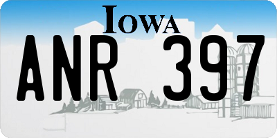IA license plate ANR397