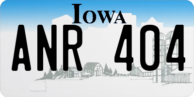 IA license plate ANR404