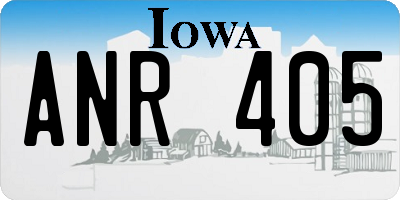 IA license plate ANR405
