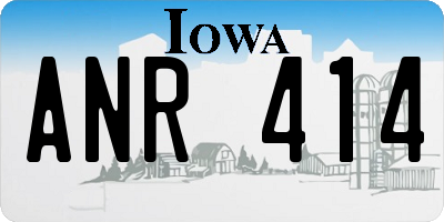 IA license plate ANR414