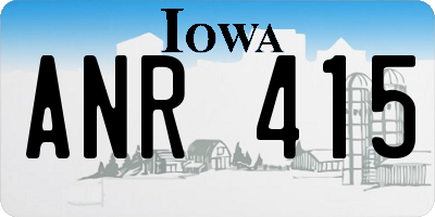 IA license plate ANR415