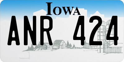 IA license plate ANR424