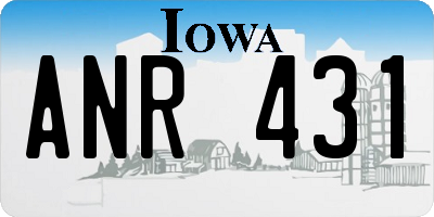 IA license plate ANR431