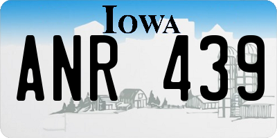 IA license plate ANR439