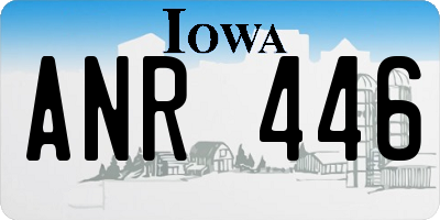 IA license plate ANR446