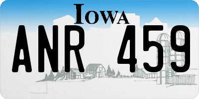 IA license plate ANR459