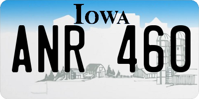 IA license plate ANR460