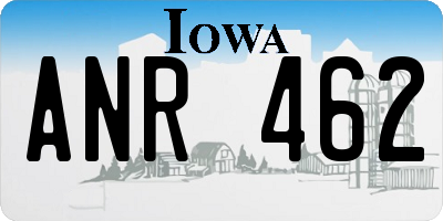IA license plate ANR462