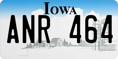 IA license plate ANR464