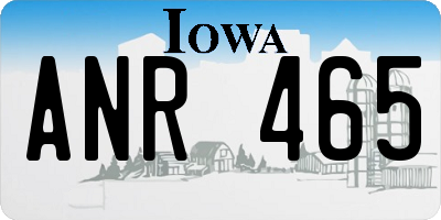 IA license plate ANR465