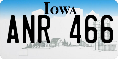 IA license plate ANR466