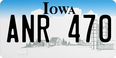 IA license plate ANR470