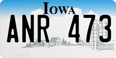 IA license plate ANR473