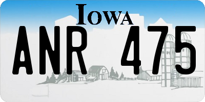 IA license plate ANR475