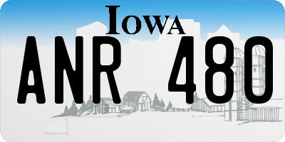IA license plate ANR480