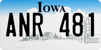 IA license plate ANR481