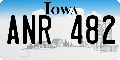 IA license plate ANR482