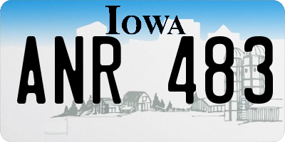 IA license plate ANR483