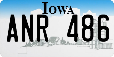 IA license plate ANR486