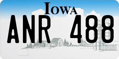 IA license plate ANR488