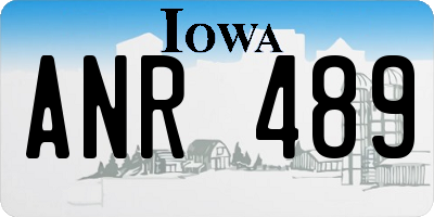 IA license plate ANR489