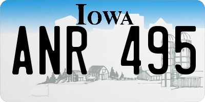 IA license plate ANR495