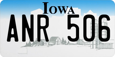 IA license plate ANR506