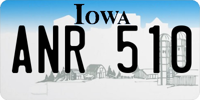 IA license plate ANR510