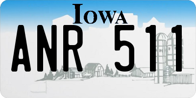 IA license plate ANR511