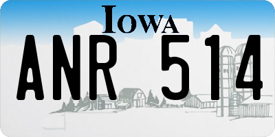 IA license plate ANR514