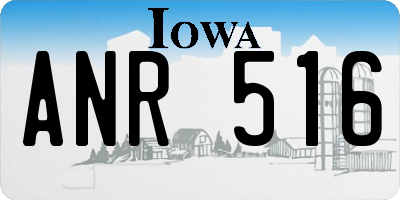 IA license plate ANR516