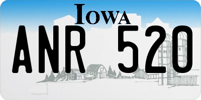 IA license plate ANR520