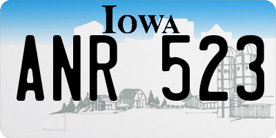 IA license plate ANR523