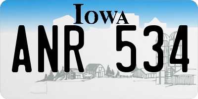 IA license plate ANR534