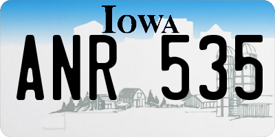 IA license plate ANR535
