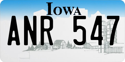 IA license plate ANR547