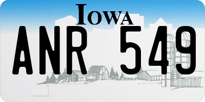 IA license plate ANR549