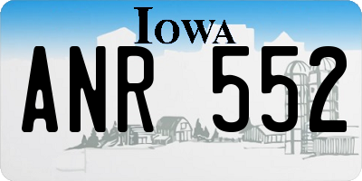 IA license plate ANR552