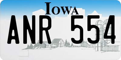 IA license plate ANR554