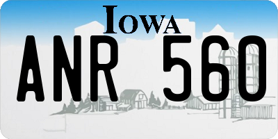 IA license plate ANR560