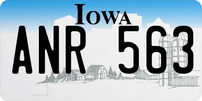 IA license plate ANR563