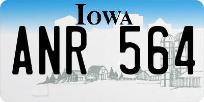 IA license plate ANR564